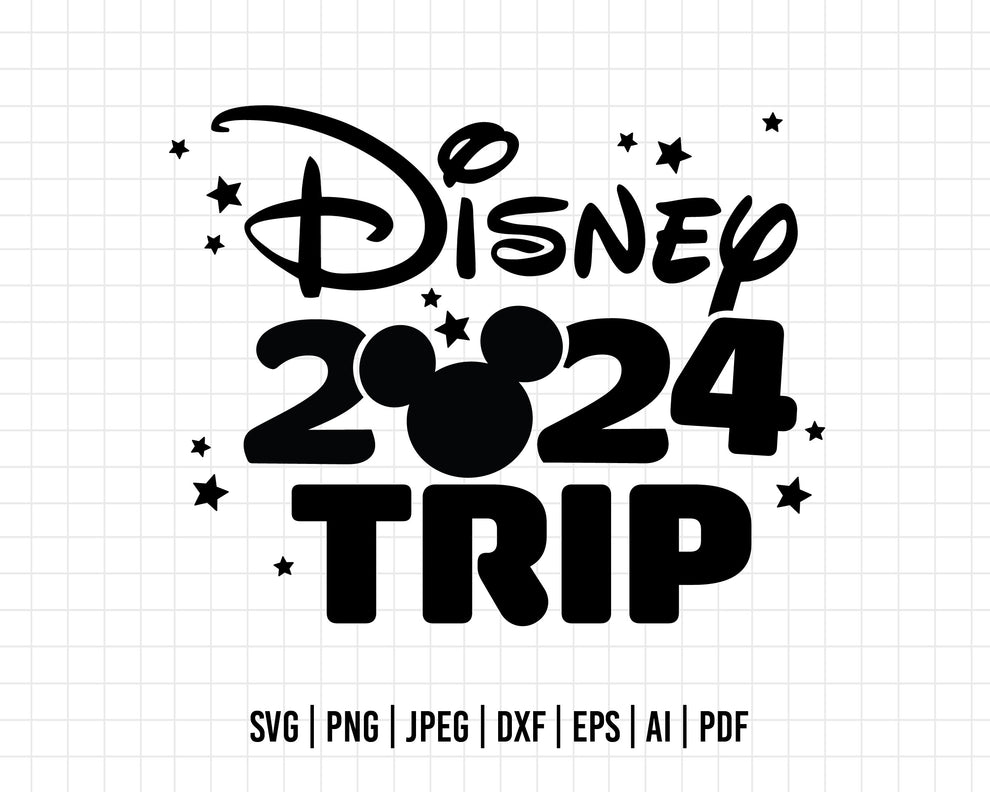 COD168 Disney 2024 trip svg, mickey svg, castle svg, Trip svg, Silhou