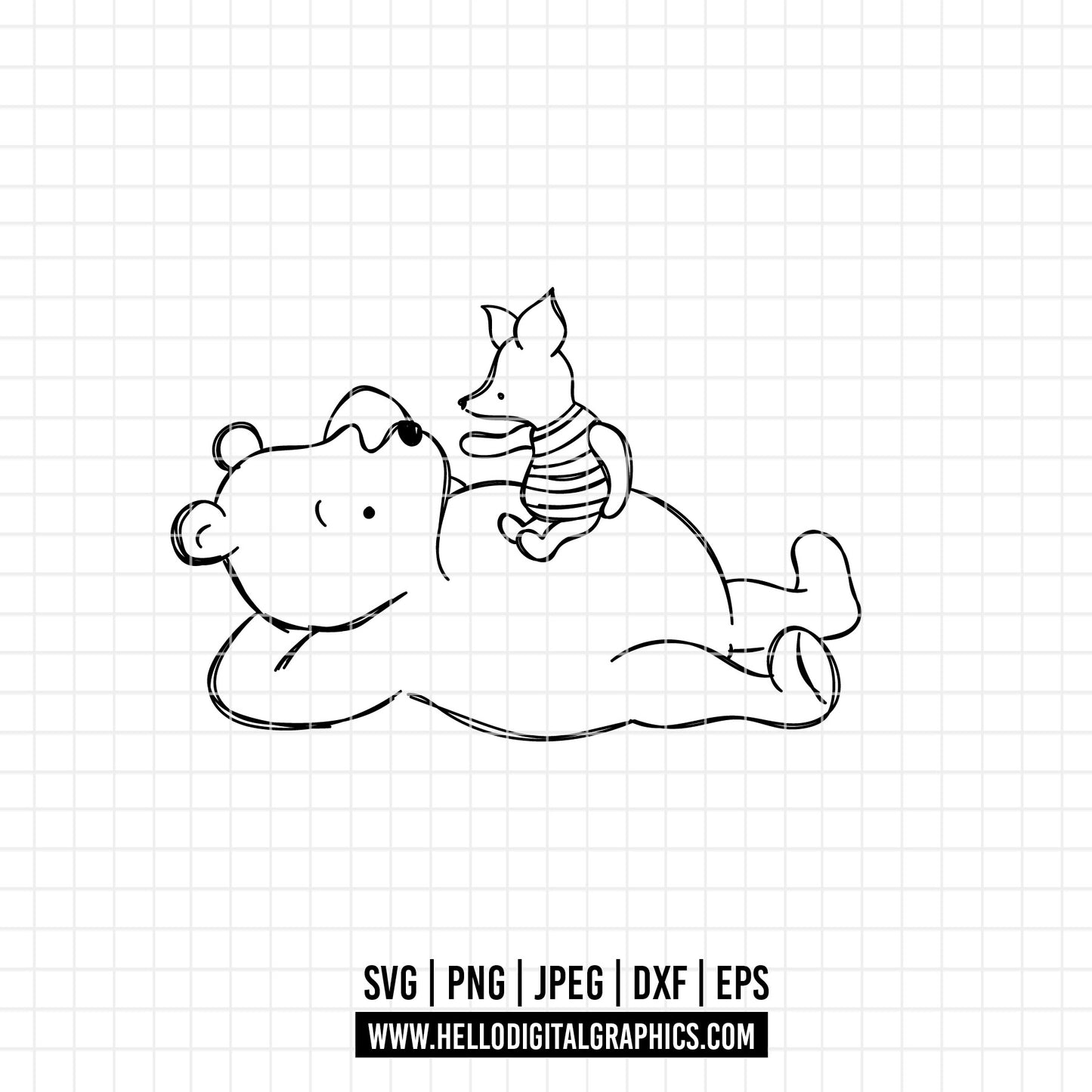 COD1725 - Winnie the Pooh svg, pooh png, classic winnie the pooh svg, baby shower svg, pooh party