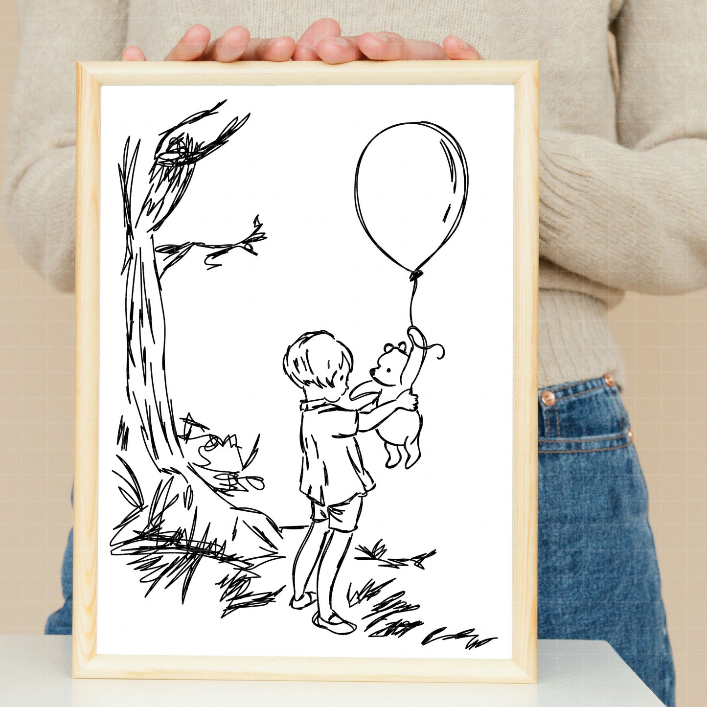 COD1728 - Winnie the Pooh svg, pooh png, classic winnie the pooh svg, baby shower svg, pooh party