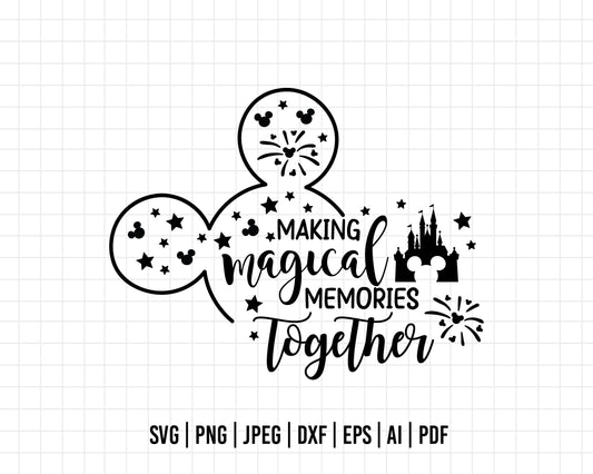 COD173- Making magical memories together svg, Family Trip SVG, Vacay Mode Svg, mickey svg