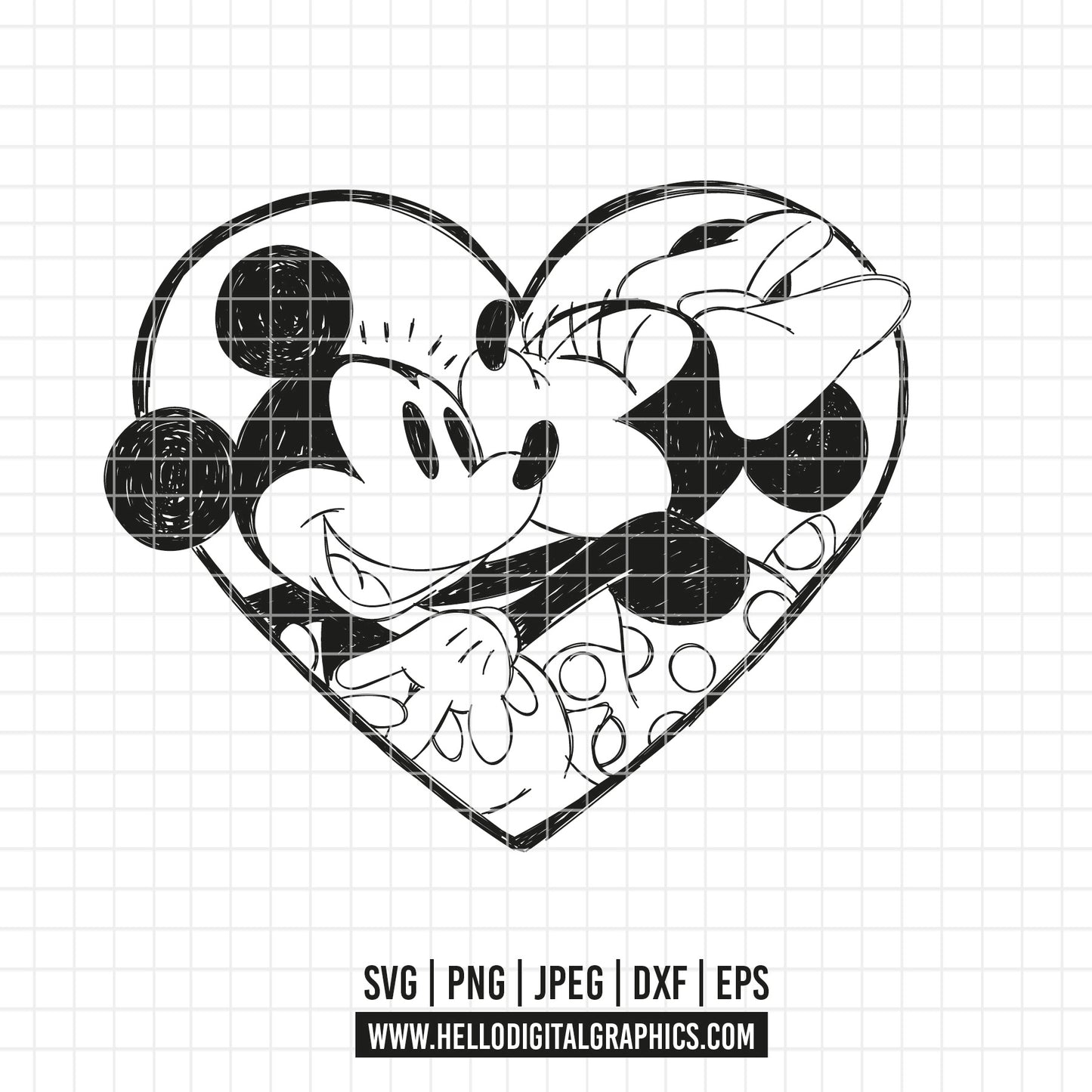 COD1732- Mickey and minnie svg, Disney svg, mickey svg, minnie svg, Silhouette, Cricut