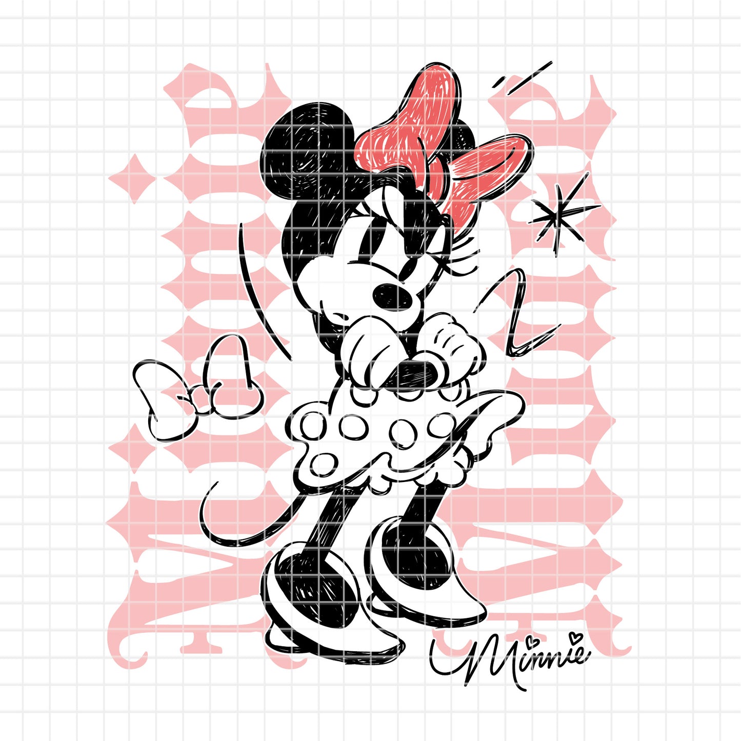 COD1734 -  Minnie mouse svg, Disney svg, minnie svg, Silhouette, Cricut