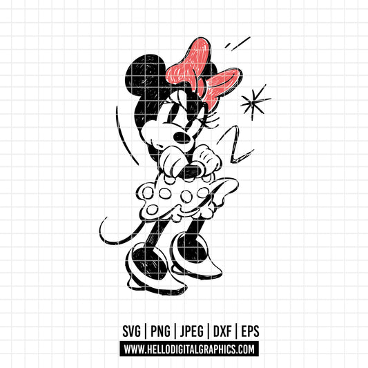 COD1736 -  Minnie mouse svg, Disney svg, minnie svg, Silhouette, Cricut