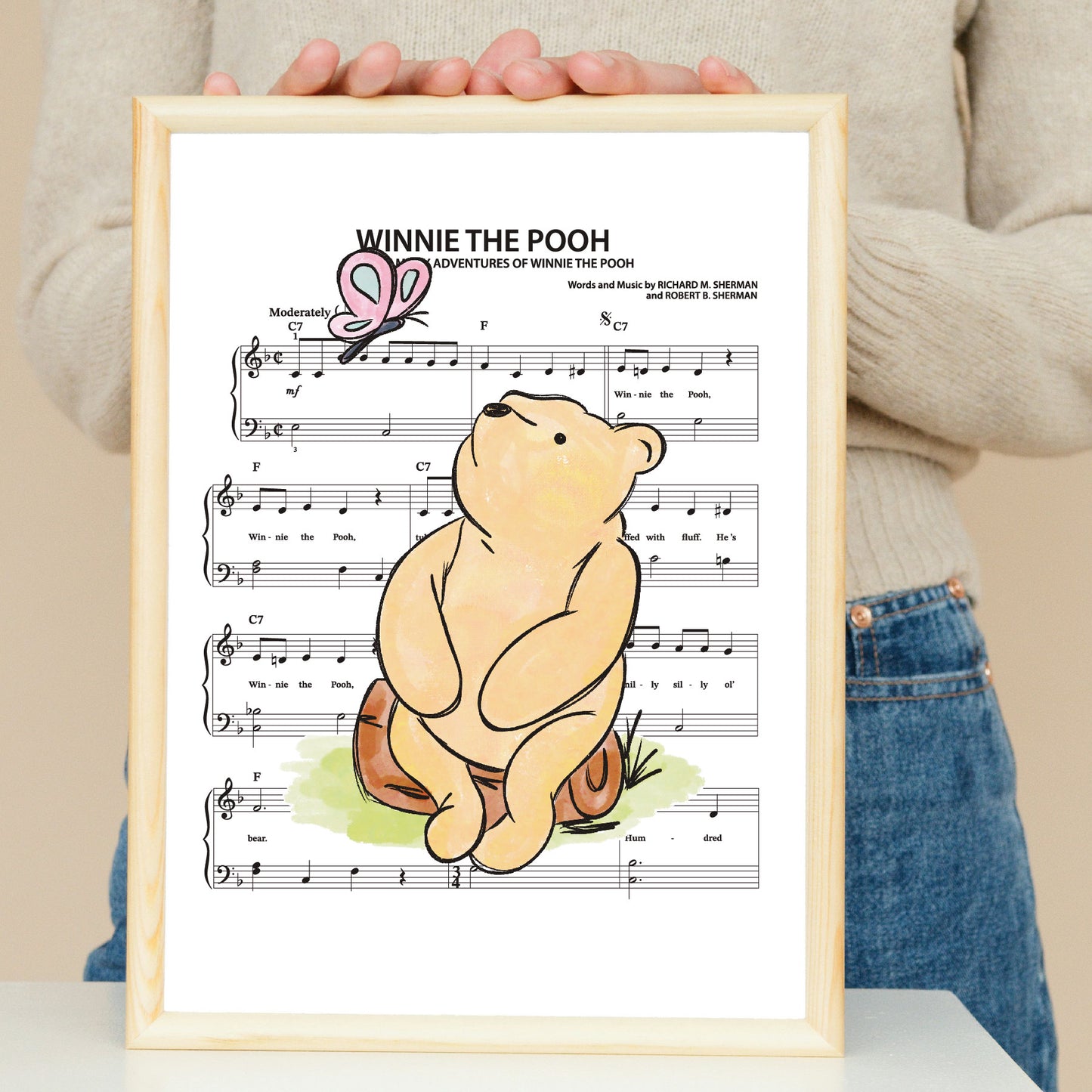 COD1742 - Winnie the Pooh Png, pooh png, classic winnie the Pooh Png, baby shower png