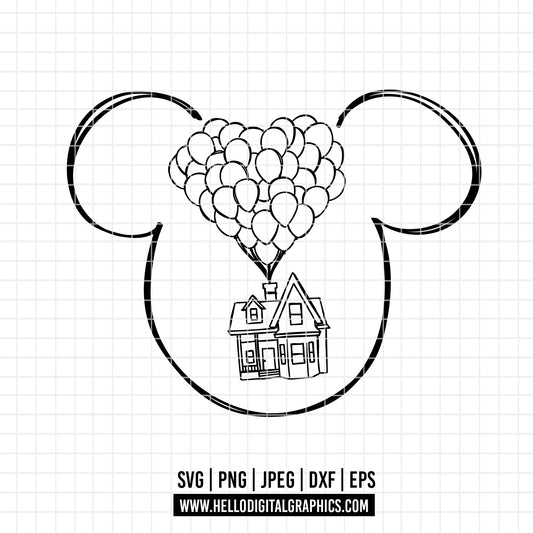 COD1754 - Up Movie svg, Adventure Is Out There svg, Up Balloon Shirt, Carl, Dug, Russel, Kevin, Balloon Shirt svg, Up PNG, Up Clipart, Up svg