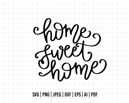 COD177- Home sweet home svg, quote svg, cricut, silhouette