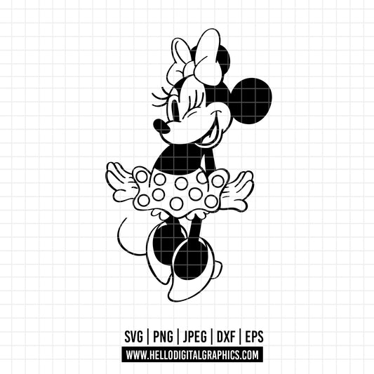 COD1771 -  Minnie mouse svg, Disney svg, minnie svg, Silhouette, Cricut