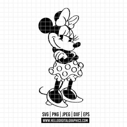 COD1772 -  Minnie mouse svg, Disney svg, minnie svg, Silhouette, Cricut