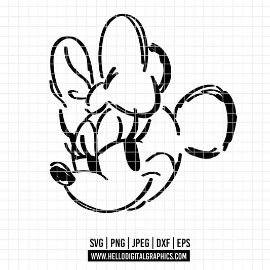 COD1774 -  Minnie mouse svg, Disney svg, minnie svg, Silhouette, Cricut