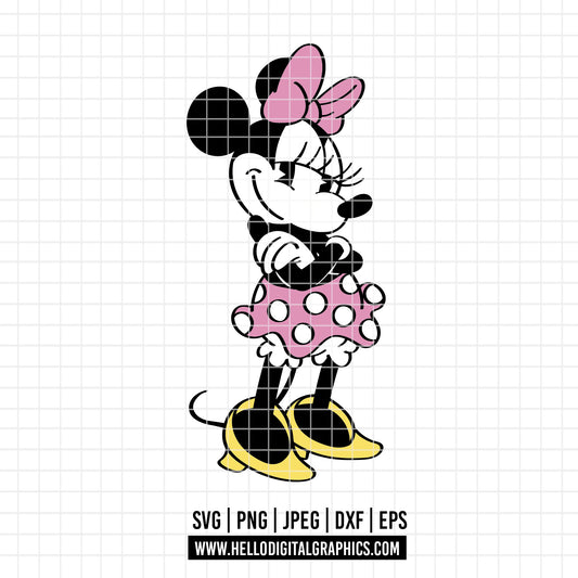 COD1774 -  Minnie mouse svg, Disney svg, minnie svg, Silhouette, Cricut