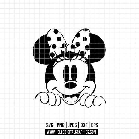 COD1789 -  Minnie mouse svg, Disney svg, minnie svg, Silhouette, Cricut, minnie dtf