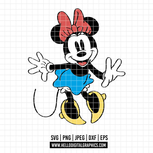 COD1790 -  Minnie mouse svg, Disney svg, minnie svg, Silhouette, Cricut, minnie dtf