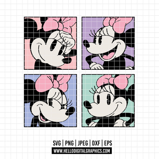 COD1797 -  Minnie mouse svg, Disney svg, minnie svg, Silhouette, Cricut, minnie dtf