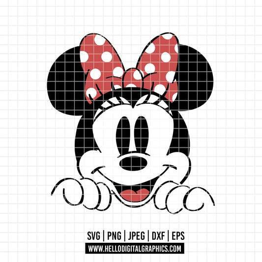 COD1803 -  Minnie mouse svg, Disney svg, minnie svg, Silhouette, Cricut, minnie dtf