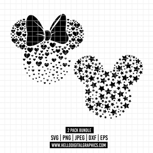 COD1807 - Minnie svg, Minnie Mouse head svg, svg cutting file, disney svg