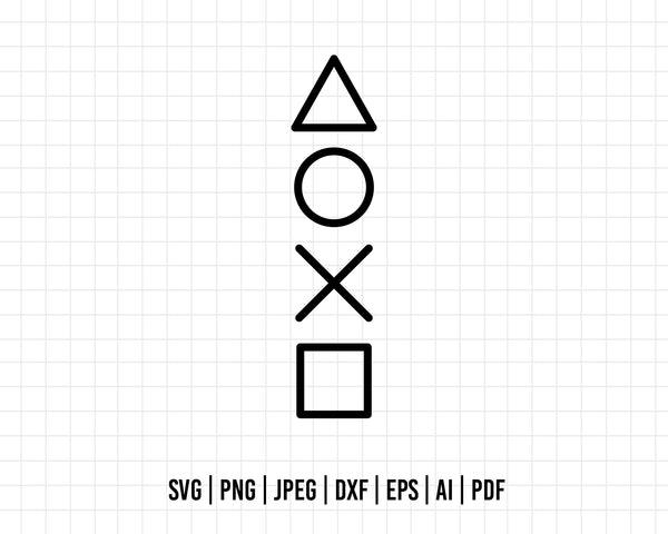 Video Game Button Pattern Svg COD181- Playstation Buttons SVG, Playstation, Suitable for Silhouette ...