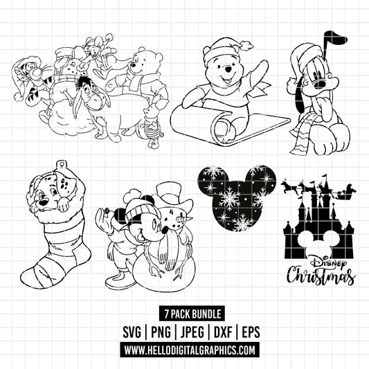 COD1819 - Disneyland svg, Disney winter svg, Mickey music Svg, Disney svg, Snowflake svg