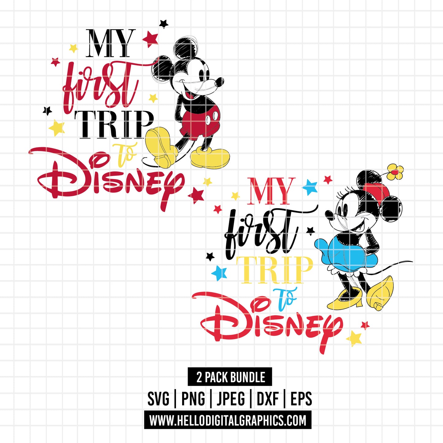 COD1821 - My first trip to disney svg, mickey svg, castle svg, Trip svg, Silhouette, Cricut