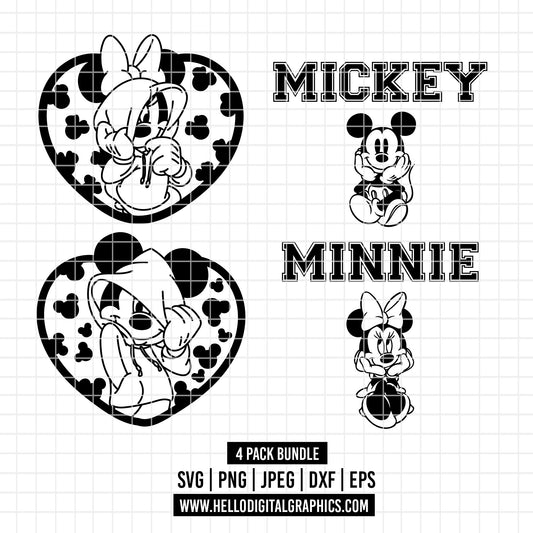 COD1824 - Minnie svg, Minnie Mouse head svg, svg cutting file, disney svg