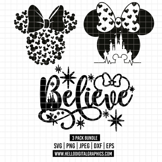 COD1826 -  Minnie mouse svg, Disney svg, minnie svg, Silhouette, Cricut, minnie dtf