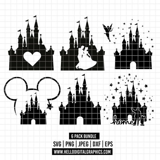 COD1835- The happiest place on earth svg, Castle svg, disney castle svg, disney svg, magic svg, cricut, silhouette