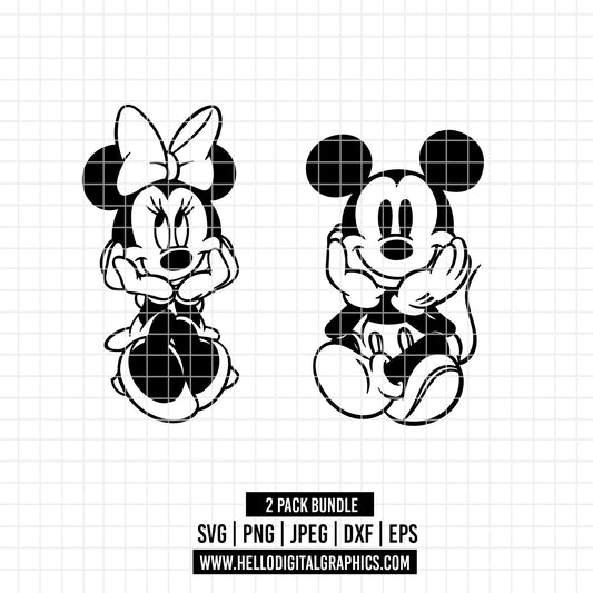 COD1841- Mickey sketch svg, Mickey outline Svg, Disney svg, Magical svg, Mickey face svg