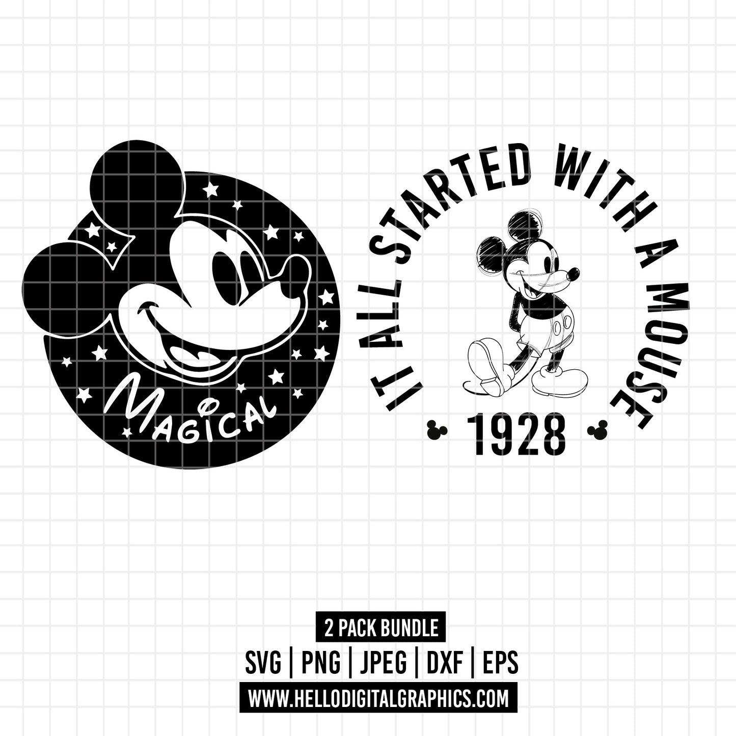 COD1844- Mickey sketch svg, Mickey outline Svg, Disney svg, Magical svg, Mickey face svg