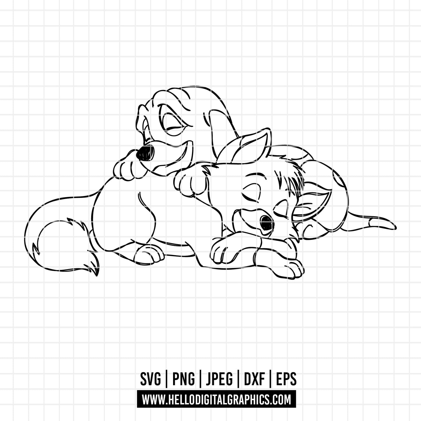 COD1853- The Fox and the Hound svg, The Fox and the Hound clipart, Disney svg