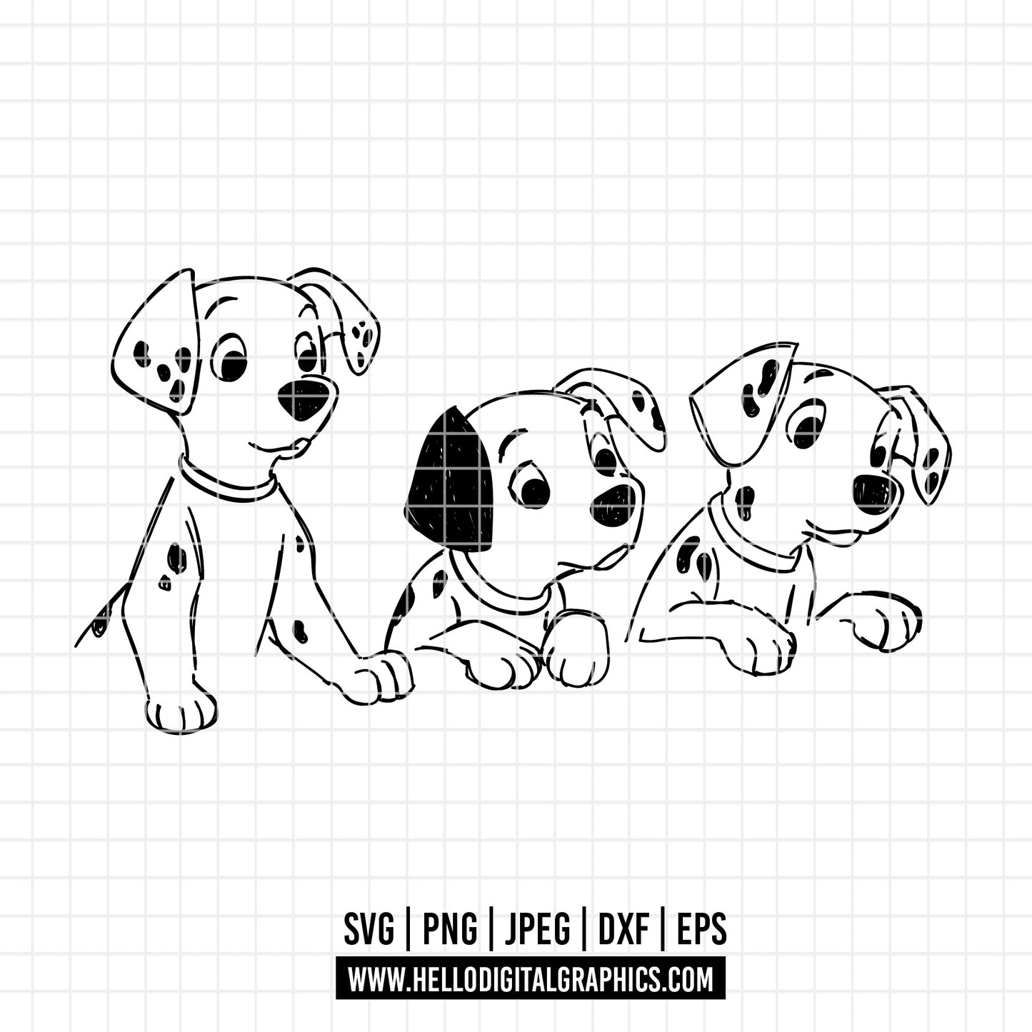 COD1855- Dalmatian svg, dog svg, dalmatian cut file, puppy outline svg, disney svg, disney christmas svg