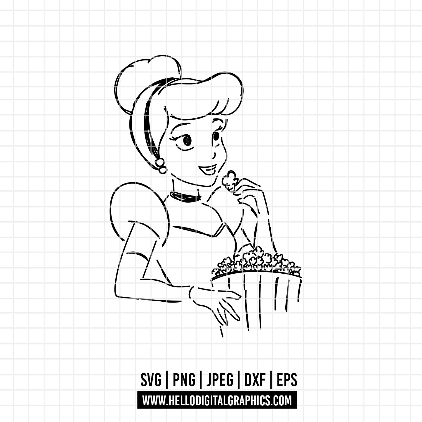 COD1860 - Cinderella svg, Princess svg, Princess for Cricut Silhouette, Tumbler svg, disney svg