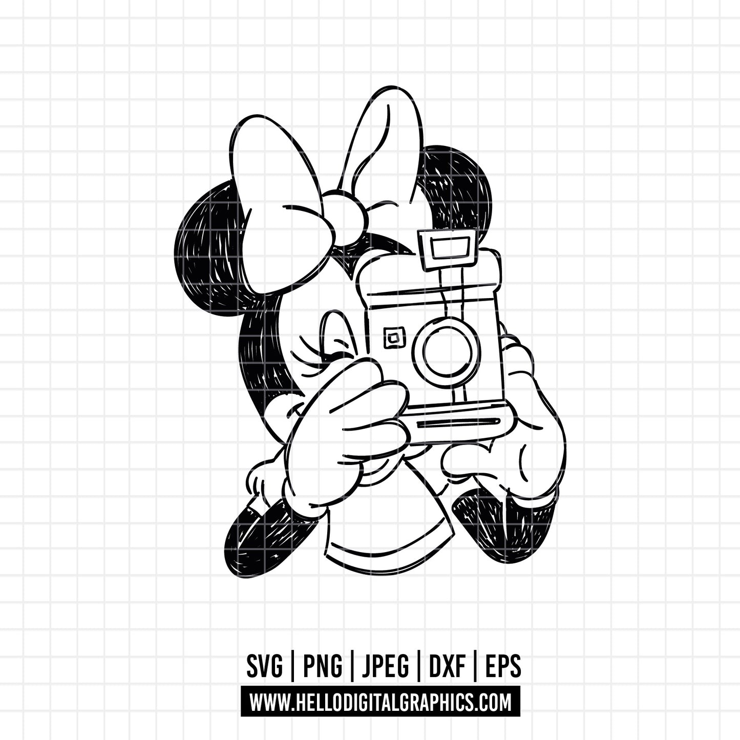 COD1867 -  Minnie mouse svg, Disney svg, minnie svg, Silhouette, Cricut, minnie dtf