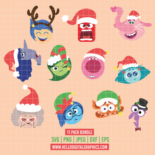 COD1970 - Inside out 2 christmas svg, Anxiety Inside Out 2 svg, Inside Out 2 Clipart, inside out PNG