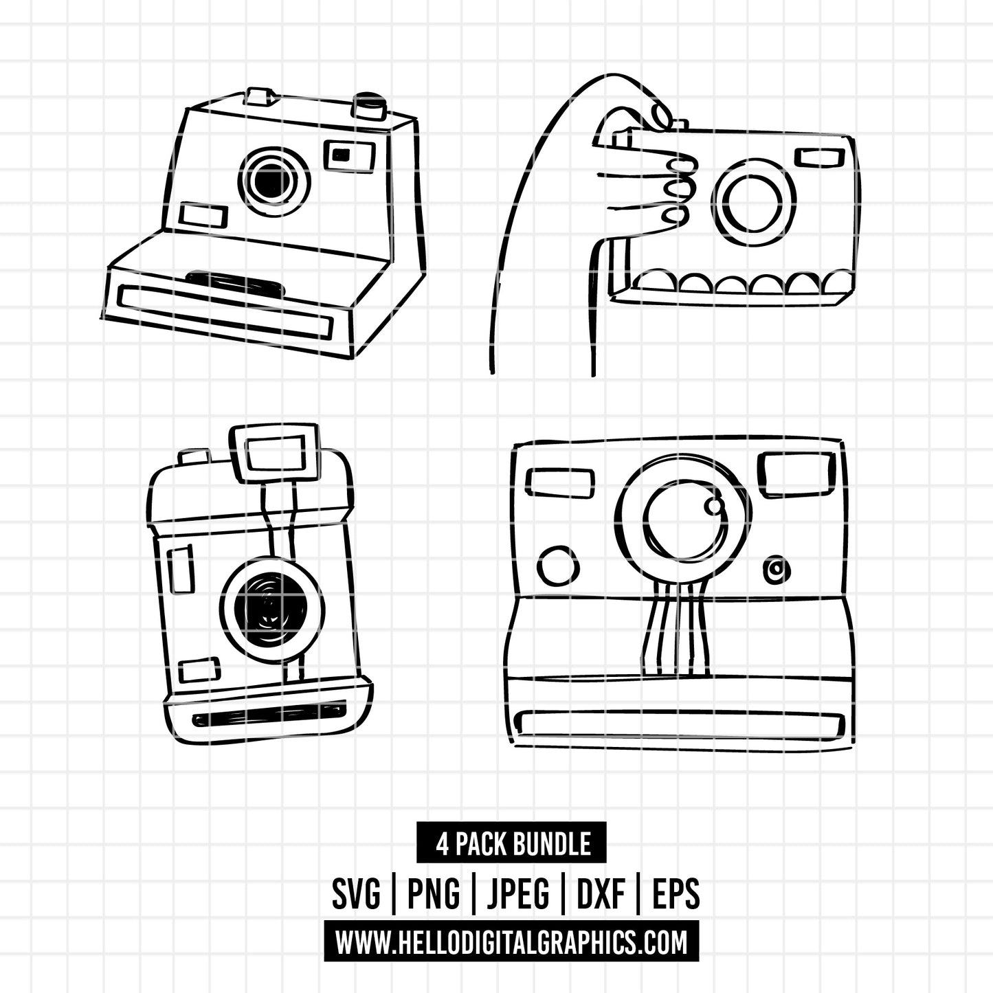 COD1976 - Retro camera icons pack bundle SVG,EPS,PNG - Retro photo camera outline pack bundle Clipart Vector. Camera icons Line art .Camera dtf