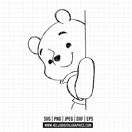 COD1985 - Winnie the pooh svg, Igor svg, Winnie The Pooh With Balloon, Pooh Party Supplies