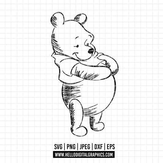 COD1987 - Winnie the pooh svg, Igor svg, Winnie The Pooh With Balloon, Pooh Party Supplies