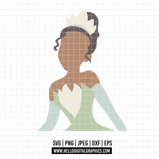 COD1991 - The frog and the Princess svg, tiana svg, frog svg, Princess Tiana with Frog, outline svg, cricut silhouette, Princess svg, Disney svg