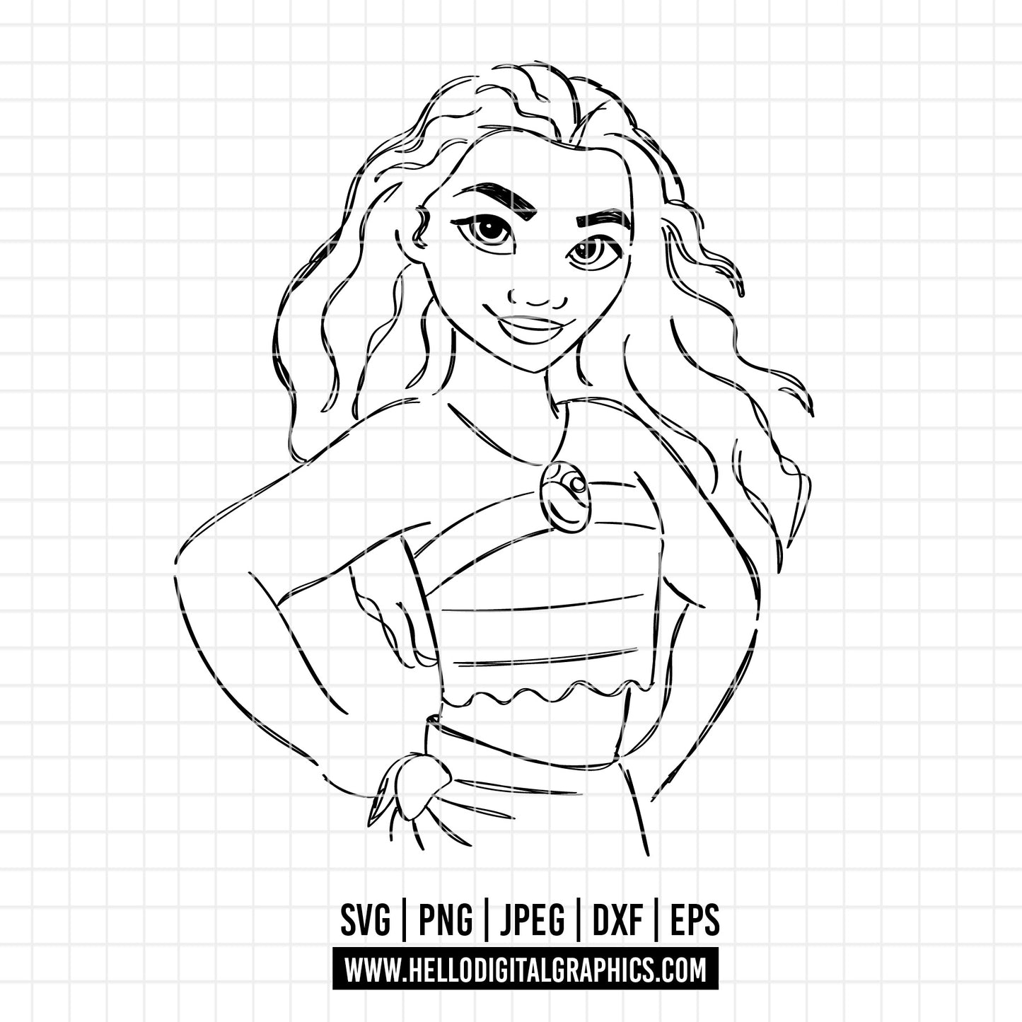 COD1996 - Moana  svg, Princess svg, Disney svg, outine svg, Cricut, Silhouette, Tumbler svg