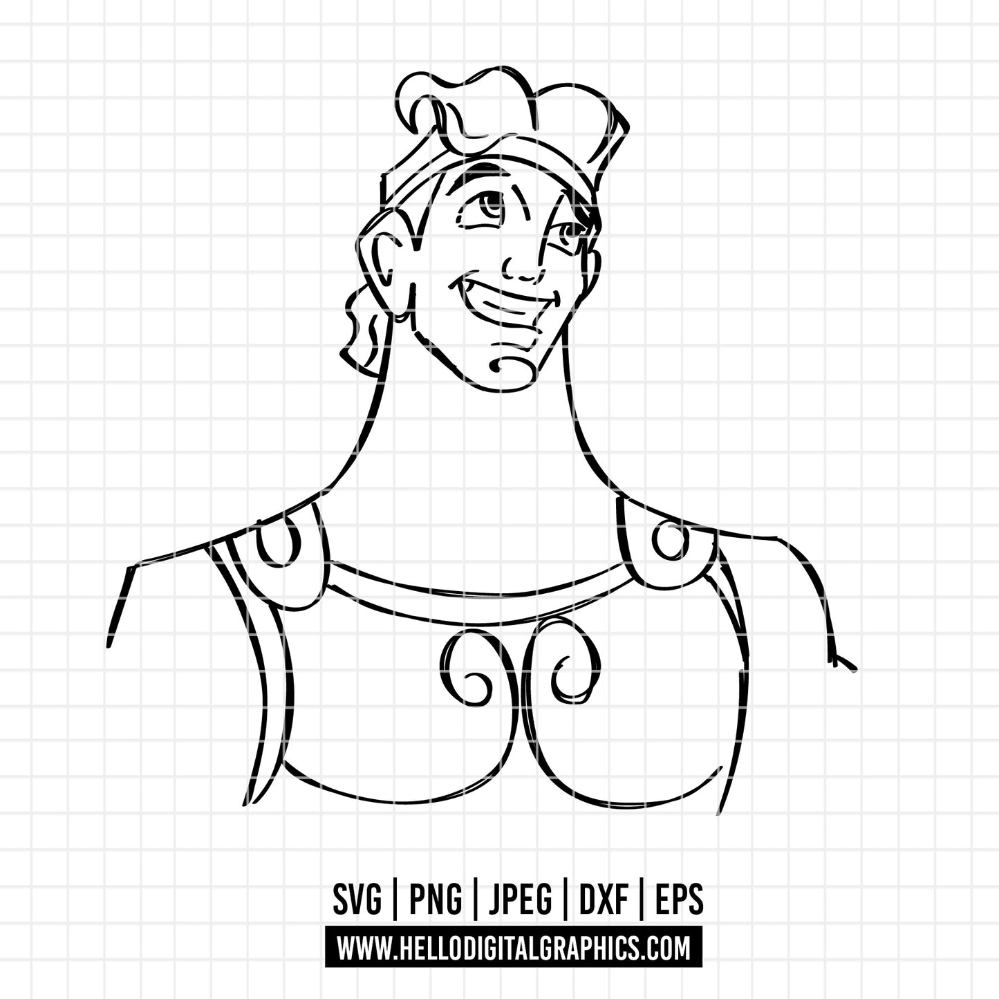 COD2034 - Hercules movie SVG, EPS, PNG File, Cricut, Digital, Printable, Hercules svg