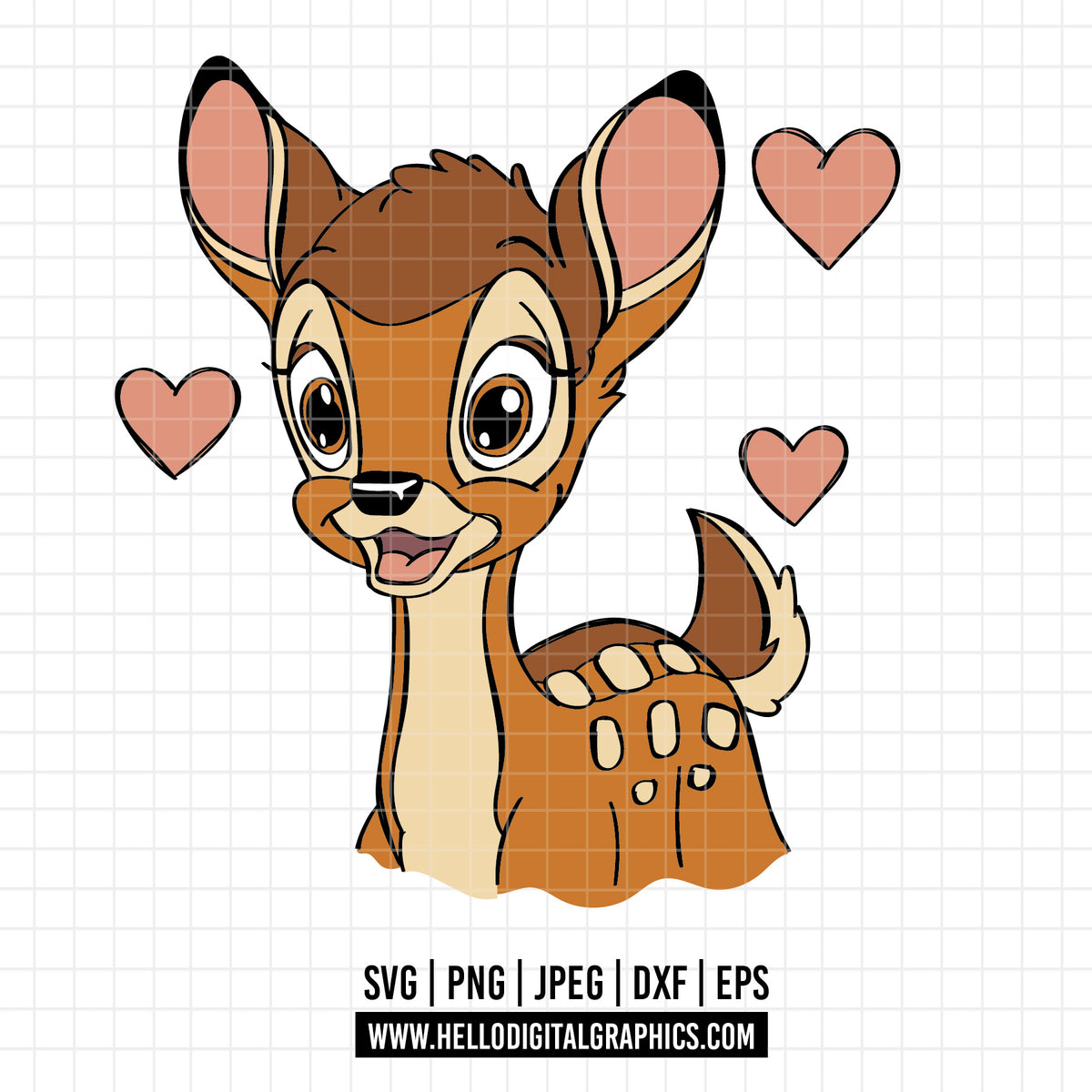 COD2045 - bambi svg, bambi png, bambi clipart, disney svg, cricut, sil ...