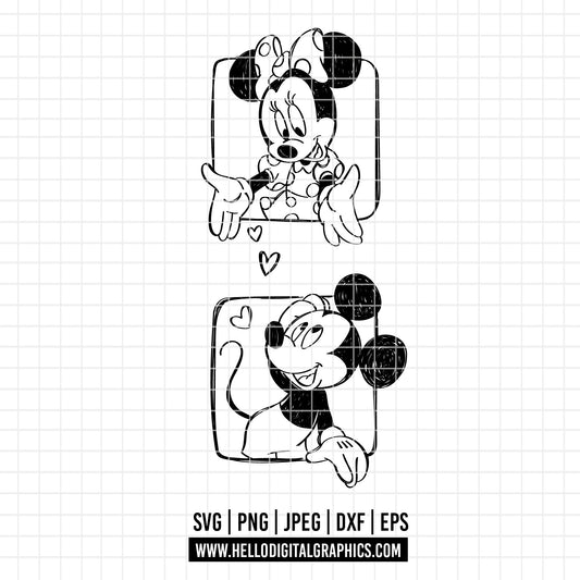 COD2091 - Mickey sketch svg, Mickey outline Svg, Disney svg, Magical svg, Mickey face svg