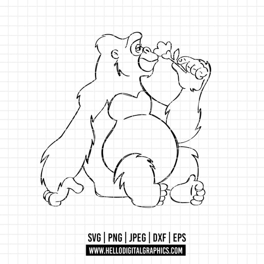 COD2092 - Tarzan svg, Disney svg, Magical svg, Tarzan and jane sketch svg