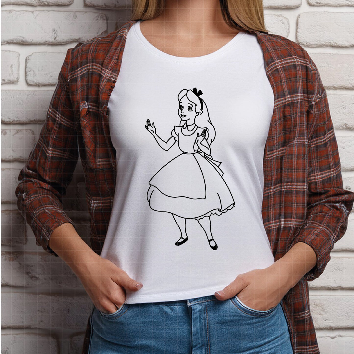 COD2106 - Alice in wonderland svg, Alice sketch svg, disney svg, Silhouette, Cricut