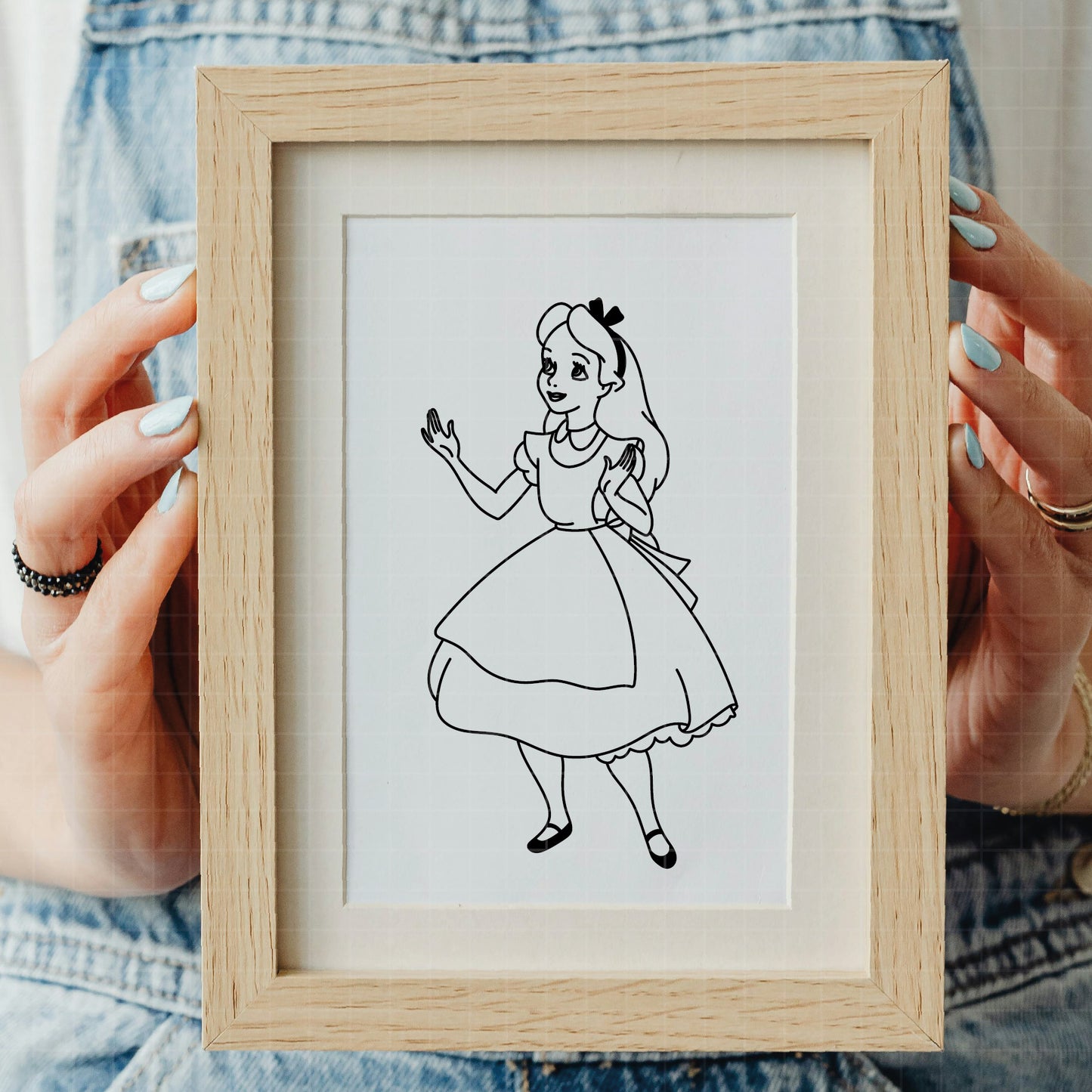 COD2118 - Alice in wonderland svg, Alice sketch svg, disney svg, Silhouette, Cricut