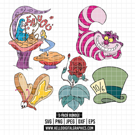 COD2121 - Alice in wonderland svg, Alice sketch svg, disney svg, Silhouette, Cricut