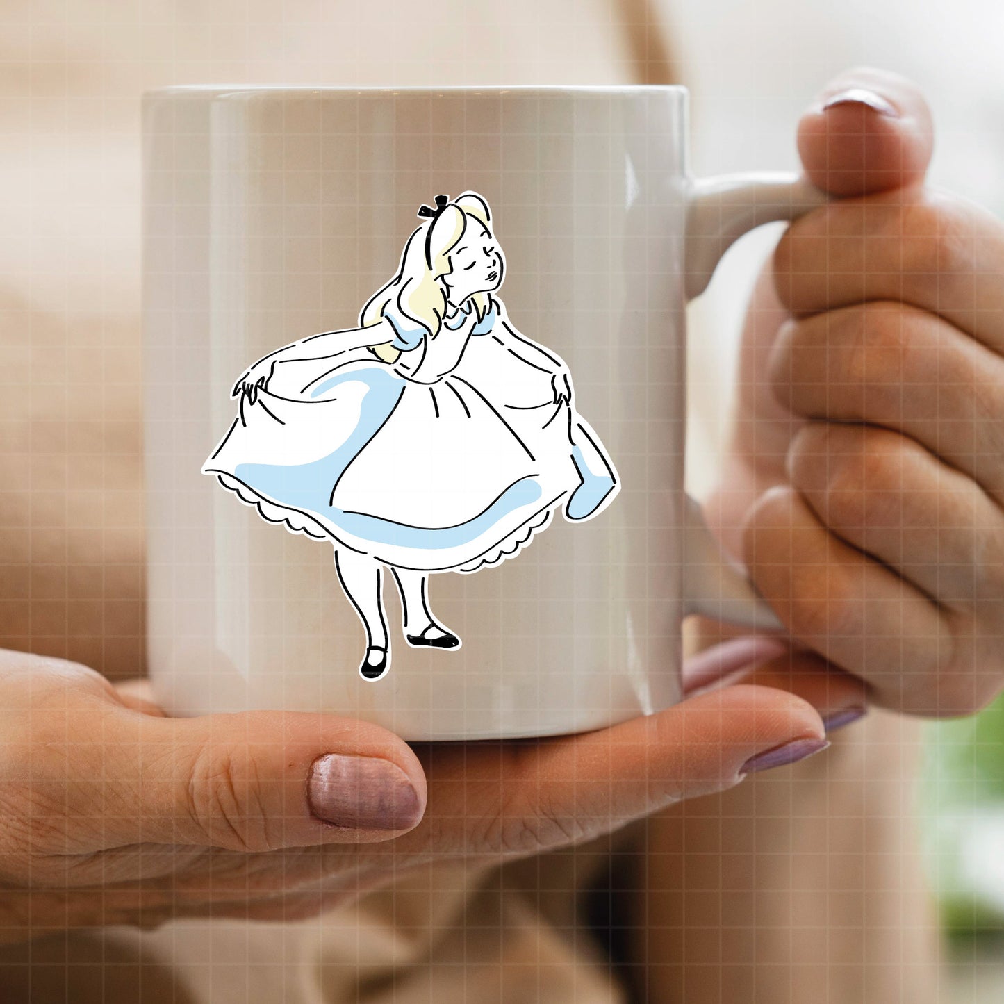 COD2123 - Alice in wonderland svg, Alice sketch svg, disney svg, Silhouette, Cricut