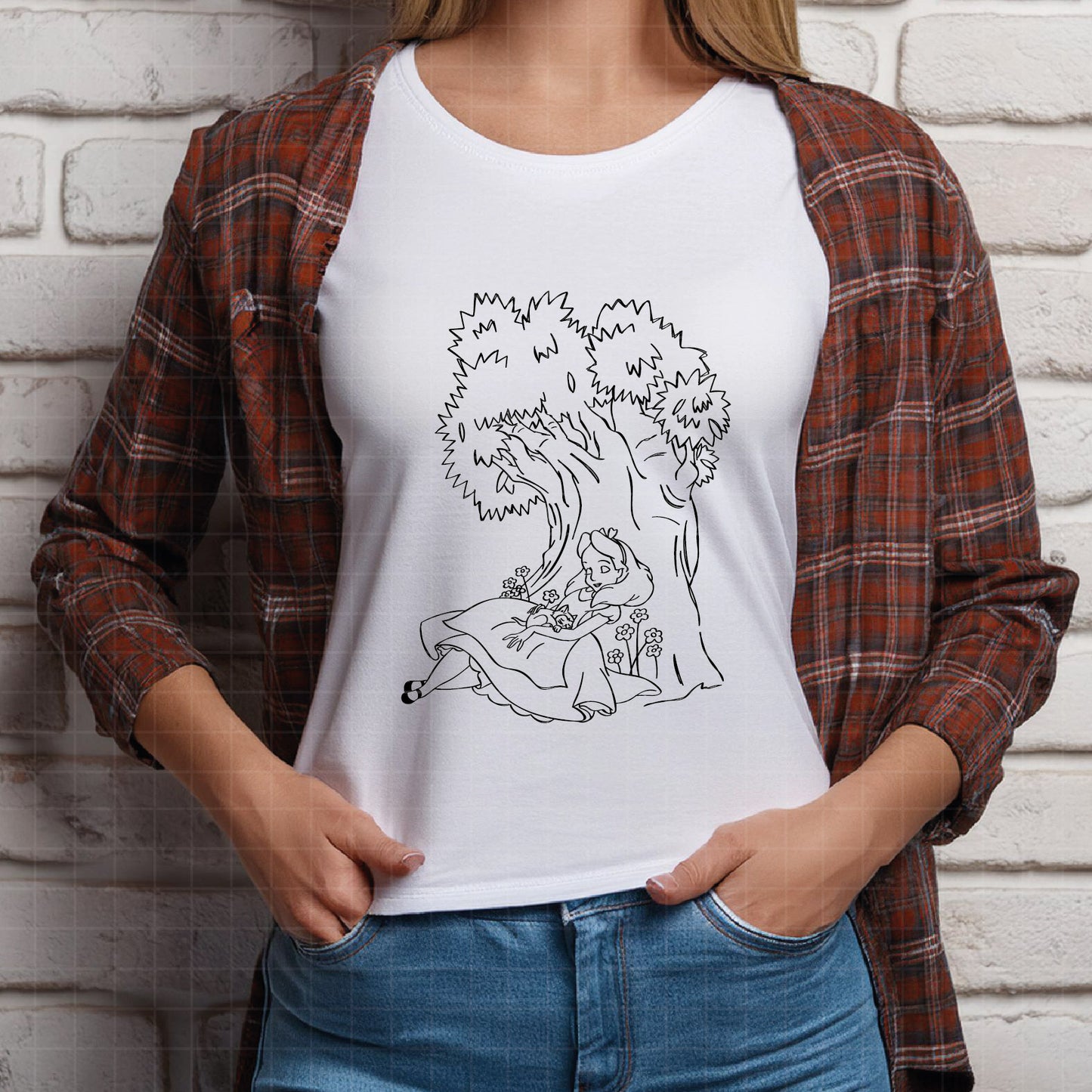 COD2125 - Alice in wonderland svg, Alice sketch svg, disney svg, Silhouette, Cricut