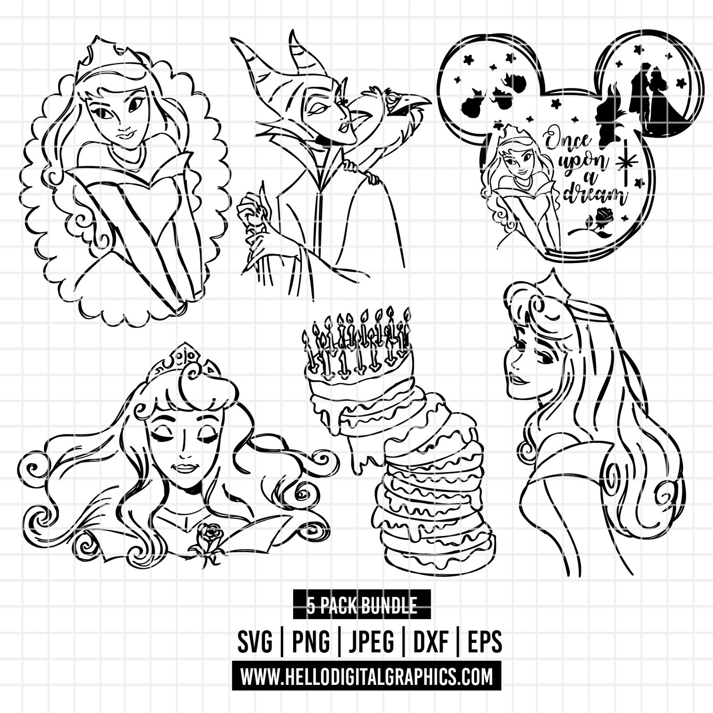 COD2127 -Aurora svg, Princess svg, Sleeping Beauty svg, disney svg, princess svg, Cricut, Silhouette
