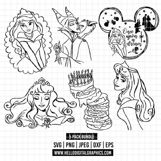 COD2127 -Aurora svg, Princess svg, Sleeping Beauty svg, disney svg, princess svg, Cricut, Silhouette