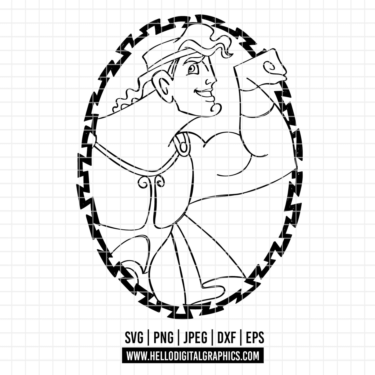 COD3394 - Hercules movie SVG, EPS, PNG File, Cricut, Digital, Printable, Hercules svg