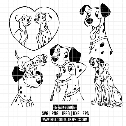 COD2173 - Dalmatian svg, dog svg, dalmatian cut file, puppy outline svg, disney svg